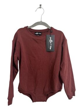 NWT Millie & Roo Bamboo Burgundy Baby Body Suit Onesie Size 2T
